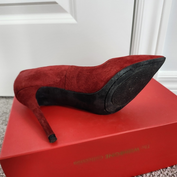Red Suede Heels - Picture 4 of 6